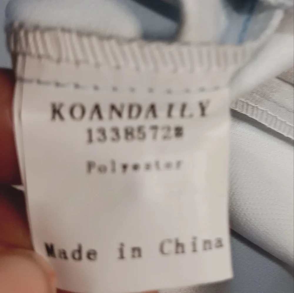 NWT KOANDAILY Blue floral print dress size XL - Picture 8 of 8